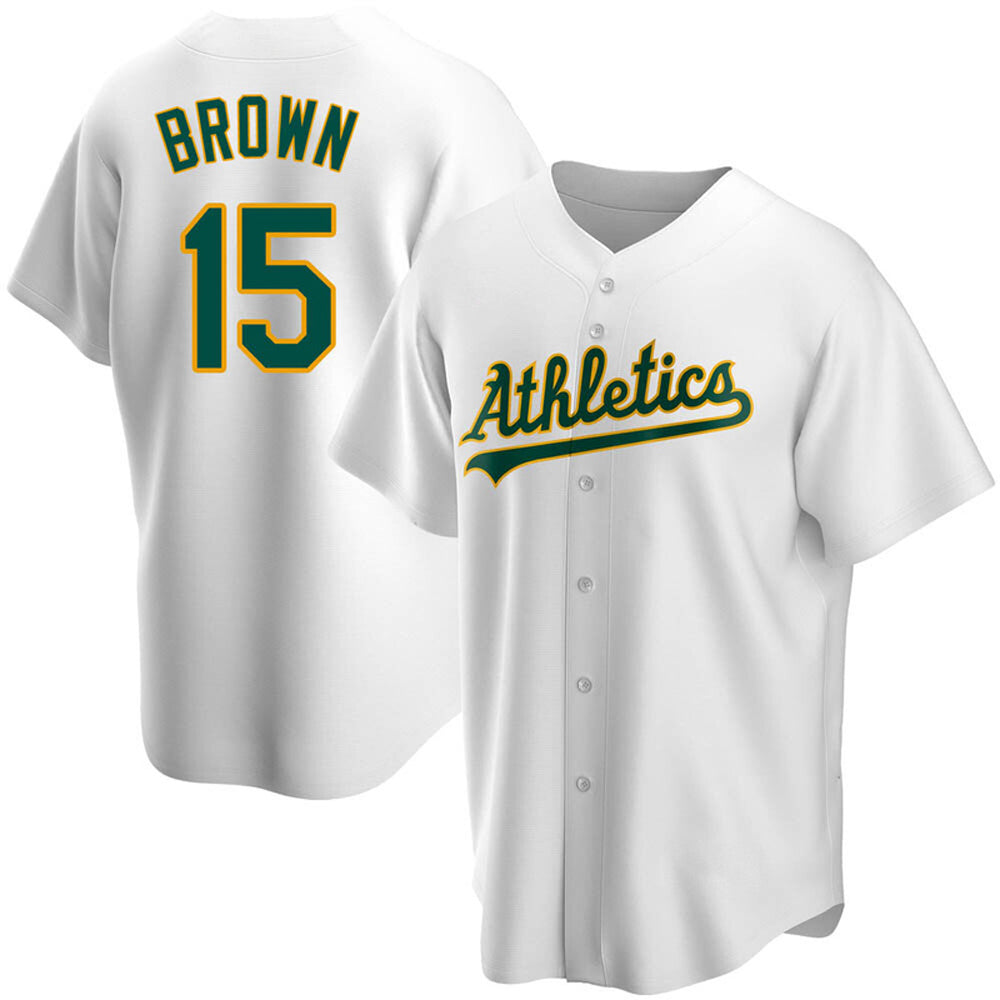 Men's Oakland Athletics Seth Brown Cool Base Replica Home Jersey - White